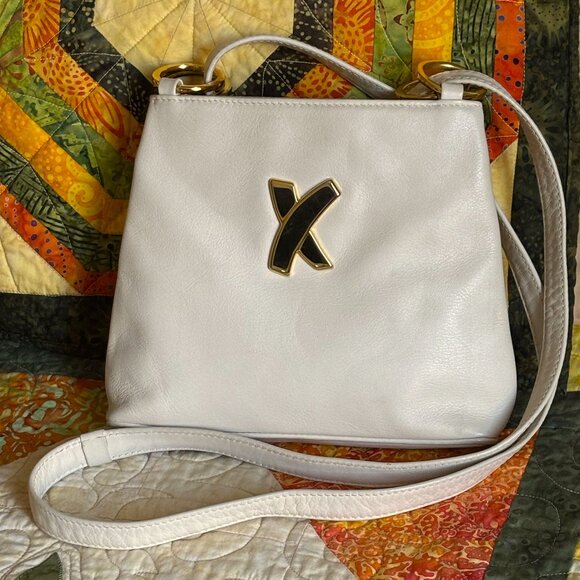 Vintage Paloma Picasso Cream Leather Cross Body Purse - Picture 2 of 8